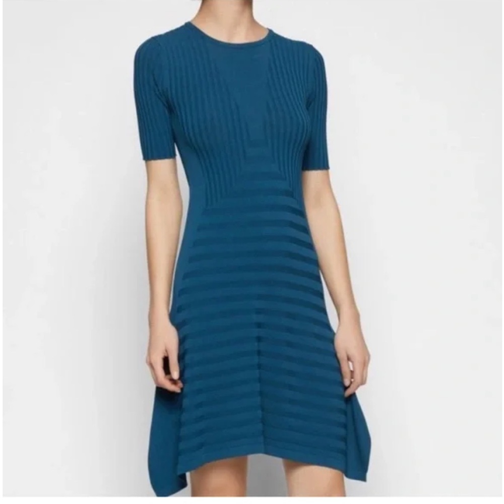 Opening Ceremony Teal Asymmetrical Mid-Length Dress in Medium